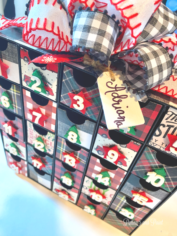 Christmas Advent Calendar with name tag