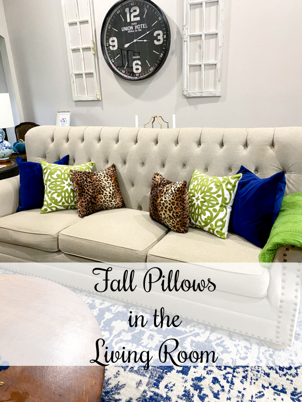 Fall Pillows in the living room