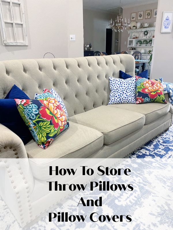 how to store throw pillows