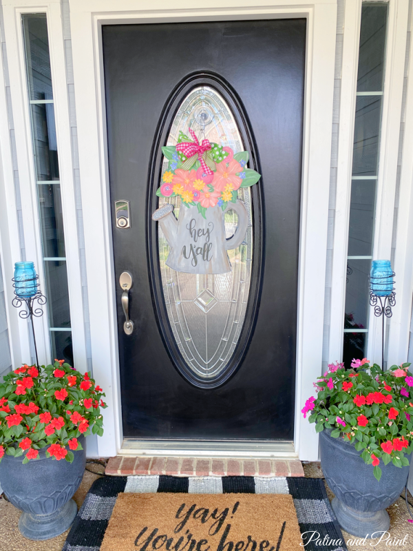 decorated spring front door
