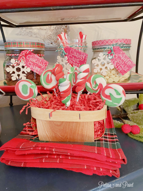 Basket of Christmas candy