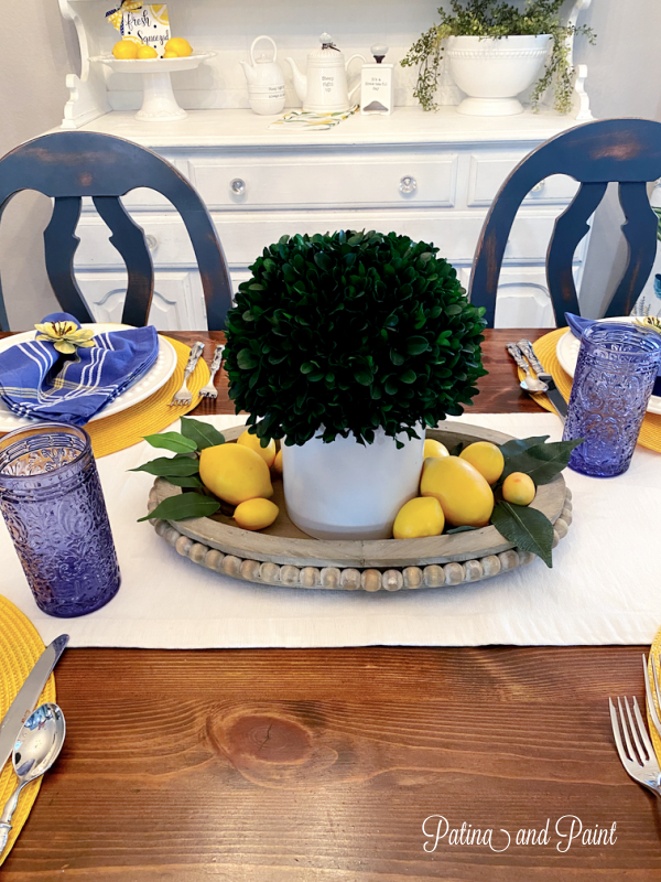 Blue and Yellow Summer Breakfast Room