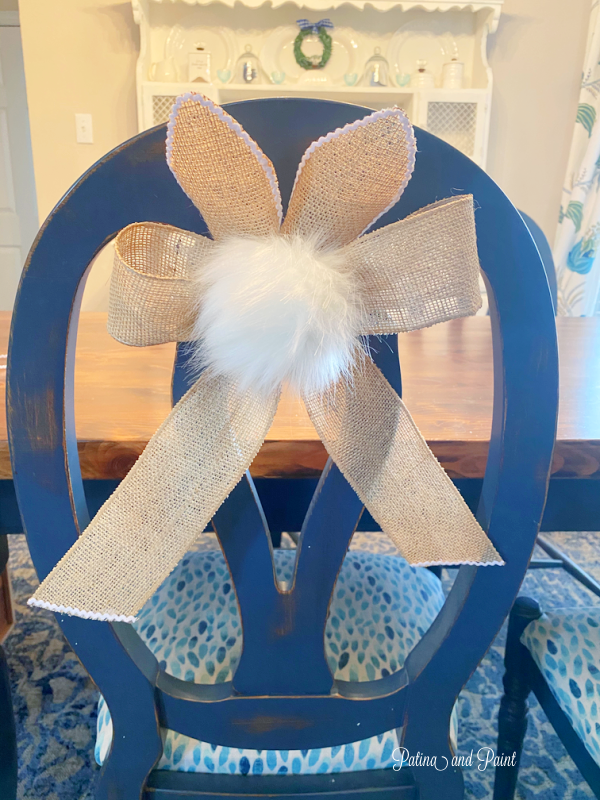 bunny tail chair tie