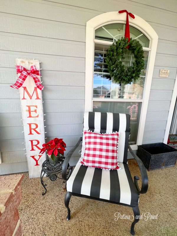 seating area on the front porch