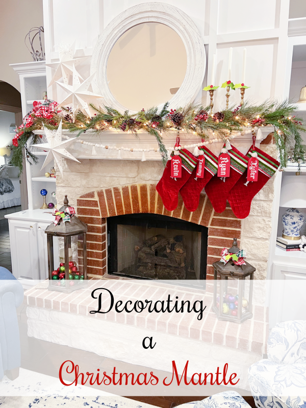 Decorating a Christmas Mantle