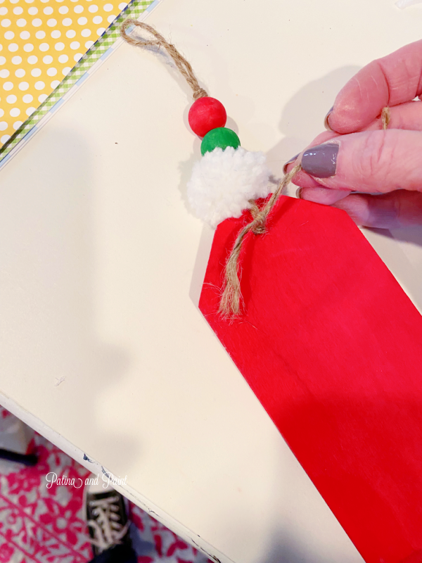 adding embellishments to a tag
