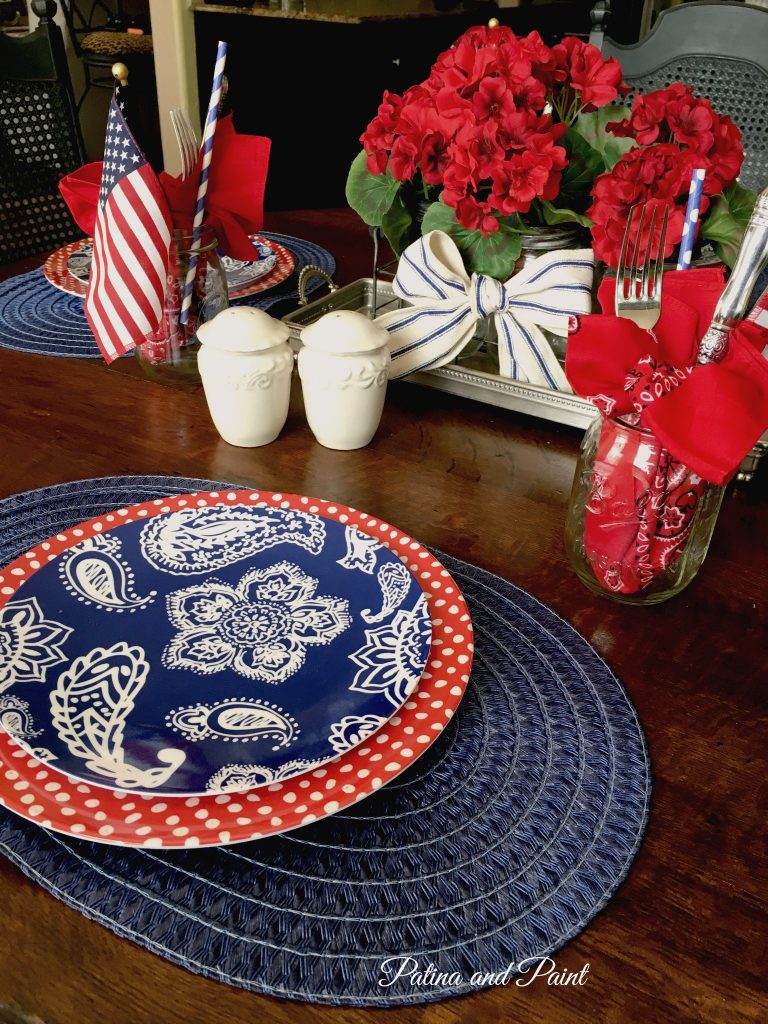 Red, White and Blue Table